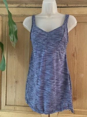 Camiseta sin mangas Lucy Tech Activewear | Azul Negro | Corbata de cintura con correa delgada | Talla S Foto 1 de 4