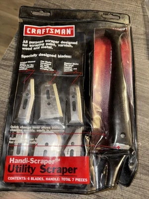 Raspador utilitario Sears Craftsman EE. UU. Nos Handi-Scraper bolsa de 6 hojas 40691 Foto 1 de 4