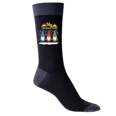 My Christmas Socks Gonk Funny Xmas Men's Black Christmas Gift  - Image 1 of 4