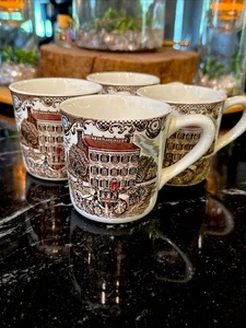 Set of 4 Johnson Brothers Heritage Hall Georgian Town House Coffee Mugs Cups - Picture 1 of 5