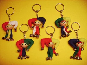 SCHLÜSSELANHÄNGER Narr Gaukler Glöckchen Adventskalender Mittelalter Schellen - Bild 1 von 1