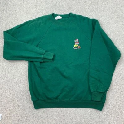 Vintage Cartoon Network Green Sweatshirt Tom and Jerry Embroidery Womens XL - Image 1 of 4