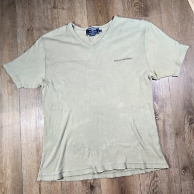 Camisa Polo Deportiva Ralph Lauren Para Hombre XL Marrón Pana Manga Corta De Colección Foto 1 de 4