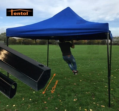 Hex 27Kg 3mx3m Blue Pop Up Gazebo Heavy Duty Super High Quality TENTOL + 3 Sides