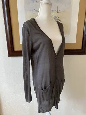 Suéter largo gris transparente con botones Rag & Bone talla pequeña Foto 1 de 4