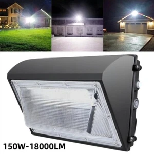 LED Wall Pack Light 150W with Dusk-to-Dawn photocell 18000LM 5000K Daylight IP65 - Picture 1 of 18