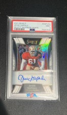 2021 Panini Select White Prizm Jesse Sapolu AUTO 3/50 49ers PSA 9 MINT