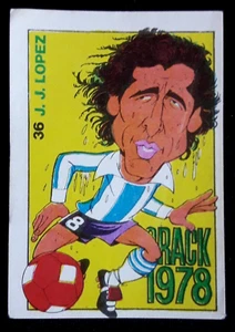 1978 Figuritas Crack J.J Lopez Caricature Argentina Team 78 FIFA World Cup Card  - Picture 1 of 6
