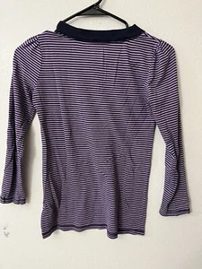 Gap Kids Girls Purple Striped Long Sleeve V Neck Youth Medium - Picture 1 of 3