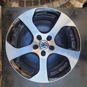 VOLKSWAGEN POLO 17" ALLOY WHEELS - AUDI A1 - BLACK & DIAMOND PERFECT - Picture 1 of 5