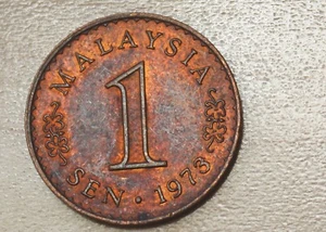 1973 Malaysia 1 Sen Non-Magnetic - Picture 1 of 2