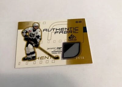 2002 UD Sp GAME USED Jaromir Jagr Authentic Fabric /50 98/99 All Star Nhl - Image 1 of 4