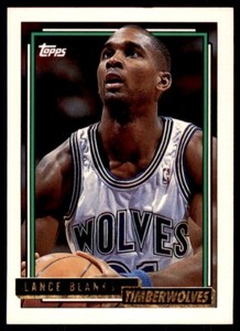 1992-93 Topps Gold #233 Lance Blanks Minnesota Timberwolves