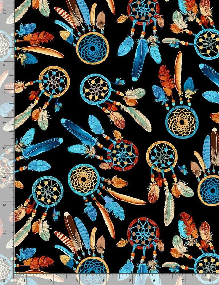 Tela atrapasueños media yarda algodón Southwest Timeless Treasures C5159 Foto 1 de 1