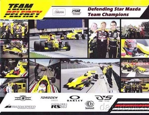 2012 Team Pelfrey Star Mazda postcard Hawksworth Suvanto Menezes - Picture 1 of 1