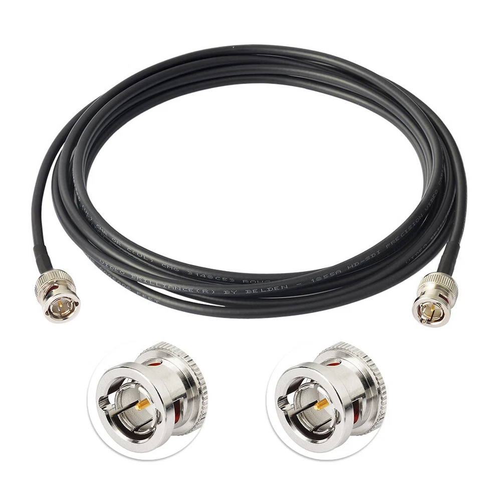 30 ft. Belden 1855A HD-SDI Mini RG59 Video Cable BNC Male to Male Black for HDTV - Image 1 of 4
