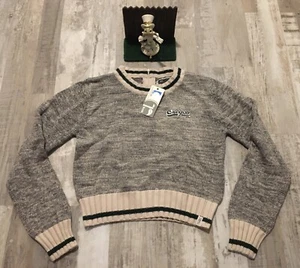 BRUZER RENU OREGON DUCKS Ladies Medium Gray College Sweater New $75 - Picture 1 of 6