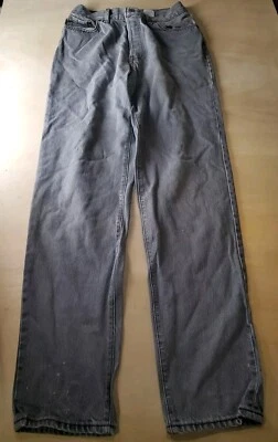 Pantalones de mezclilla vintage años 90 Levis botón mosca talla 11 mamá tiro alto para mujer gris envejecido  Foto 1 de 4
