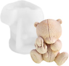 Cute Bear Silicone Mold, 3D Bear Candle Mold, Bear-Shaped Chocolate Fondant Mold