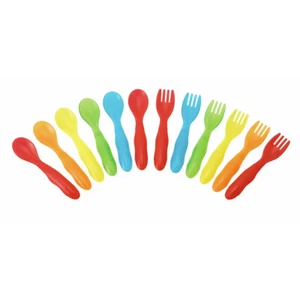 12pc The First Years Take & Toss Flatware Forks & Spoon Kids/Toddler Set 9m+ - Picture 1 of 2