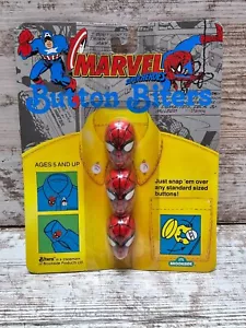 Spiderman Marvel Superheroes Button Biters 1991 Brookside new - Picture 1 of 2