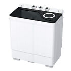 26lbs Compact Twin Tub Portable Washing Machine, Mini Washer with Spin Dryer