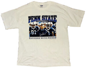 NCAA Penn State Nittany Lions Football Joe Paterno Success With Honor Shirt; XL