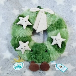 JELLYCAT AMUSEABLES NORDIC SPRUCE WREATH New Plush Christmas Toy Gift Authentic - Picture 1 of 12