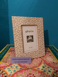 WOODEN MIX GEOMETRIC PICTURE FRAME - Picture 1 of 9
