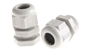 100 x White Grey IP68 PG16 Cable Gland 15mm Hole size suits 10mm -14mm cable - Picture 1 of 1