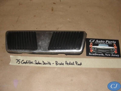 OEM 1975 75 Cadillac Sedan Deville BRAKE PEDAL PAD WITH CHROME TRIM - Image 1 of 4