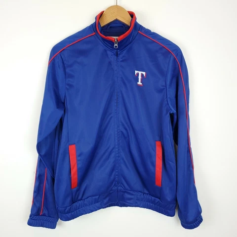 G-III Sports Texas Rangers Blue Full Zip Jacket Cover