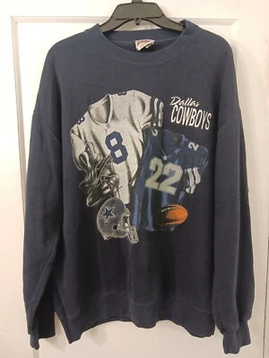 Sudadera De Colección Años 90 Dallas Cowboys Smith/aikman Nutmeg Mills Cuello Redondo Talla L Foto 1 de 4
