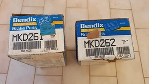Red Brake Pads Front/Rear Pontiac Bendix MKD261 M KD262 Vintage Original - Picture 1 of 3