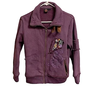 Nightmare Before Christmas Sweater Jacket Full Zip Girls Large Sally Halloween - Picture 1 of 11