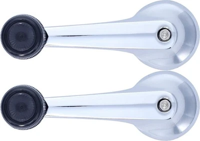 Manivela de ventana larga Ford Mustang II 74-78 con perilla negra izquierda derecha Foto 1 de 4