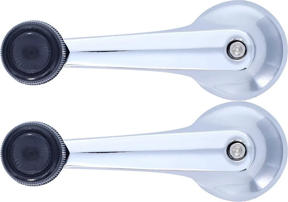 Manivela de ventana larga Ford Mustang II 74-78 con perilla negra izquierda derecha Foto 1 de 4