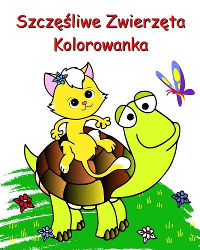 Szczliwe Zwierzta Kolorowanka: Pi?kne i latwe kolorowanki dla dzieci w wieku 2+  - Image 1 of 1