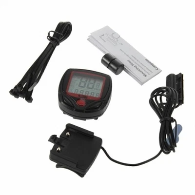 Wireless Bicycle Speedometer Waterproof Odometer LCD Cycle Bike Meter Computer - Image 1 of 4