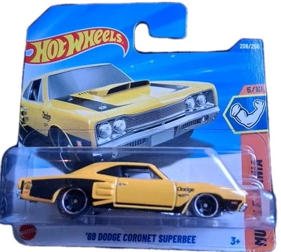 HotWheels 2025 🏁 Muscle Mania 🏁 '69 Dodge Coronet Superbee  #208/250 Neuf/ NEW - Photo 1/2