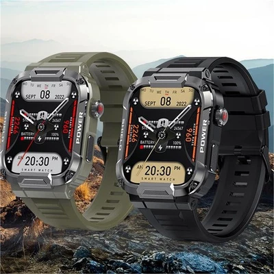 Outdoor Military Watch For Men Bluetooth-Compatible Fitness Answer/Make Calls - Image 1 of 4