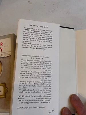 For Your Eyes Only Ian Fleming 1988 HC with Slipcover in Immaculate Cond Foto 1 de 4