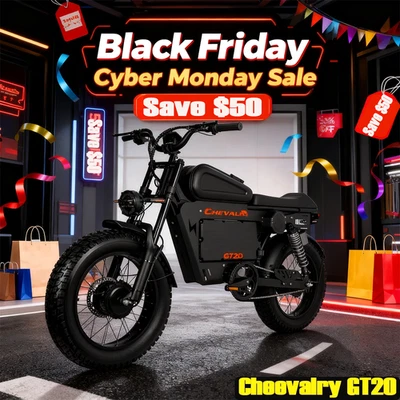 Moto eléctrica todoterreno CHEEVALRY GT20 20"" neumático grueso 60V 43AH Foto 1 de 4