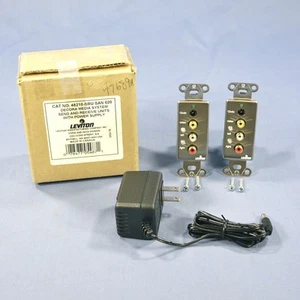Leviton Decora Media System Send Receive Unit Cat5 +Power Supply 50MHz 48210-SRU - Imagen 1 de 6