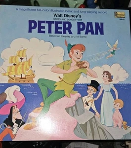 Walt Disney Story Book & Songs ~ PETER PAN ~ 1969 Vinyl Record Album & Book 3910 - Picture 1 of 2
