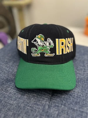 Vintage 90s Notre Dame Fighting Irish Starter Snapback Football Hat Cap - Image 1 of 4