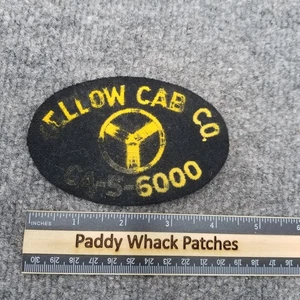 Vintage Yellow Cab Co CA-5-6000 Patch Taxi Work Uniform 70s 80s Distressed AC2 - Picture 1 of 2