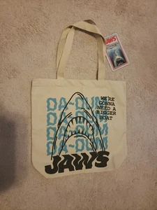 2025 Jaws 50th Anniversary Tote Bag - We're Gonna Need A Bigger Boat - Da Dum - Picture 1 of 1