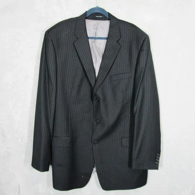 Calvin Klein Blazer Mens 44 Long Black Pinstripe 100% Wool Made Canada Jacket - Image 1 of 4