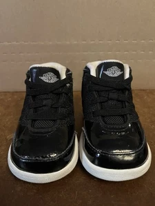 Nike Air Jordan Größe Kleinkind 4C Schuhe schwarz 375743-011 12/10/08 - Bild 1 von 11